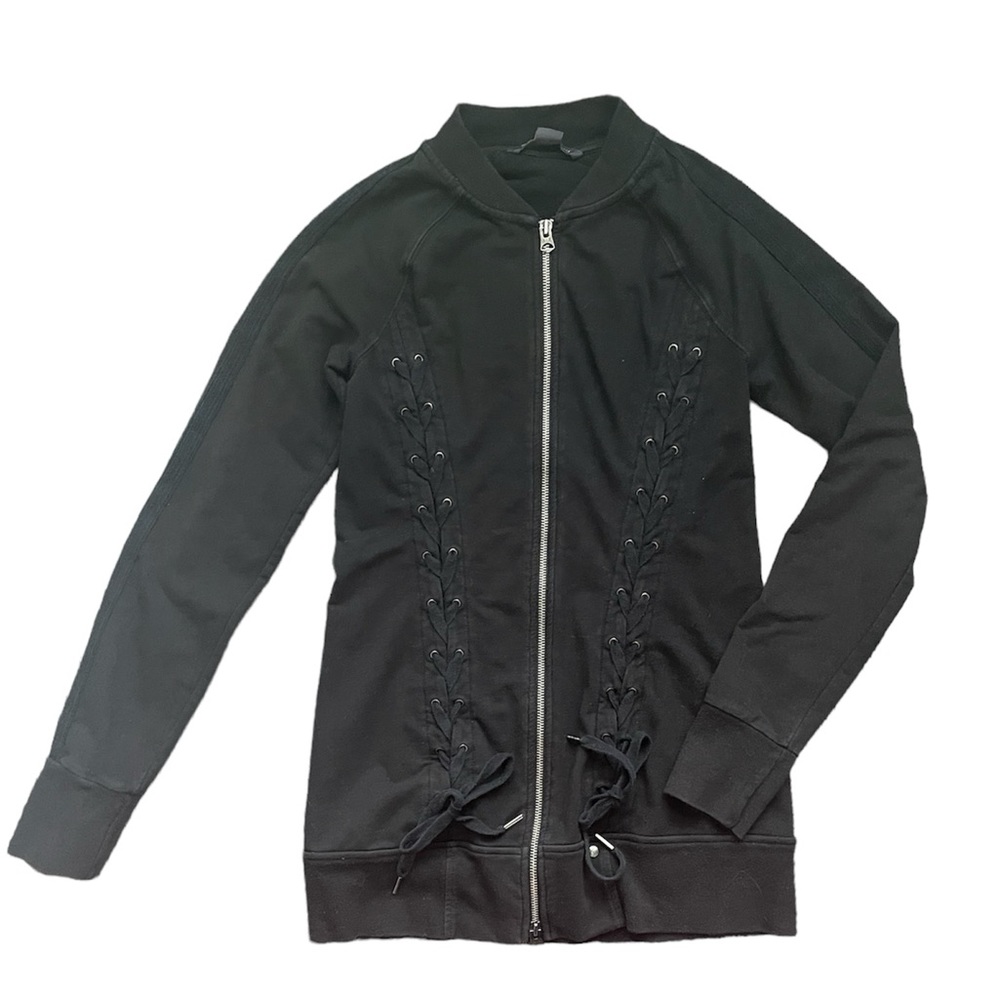 Armani Exchange Lace Up Zip Jacket Sweater Tunic Size Medium